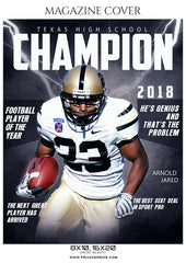 Arnold Jared - Football Sports Magazine Cover Photography Templates