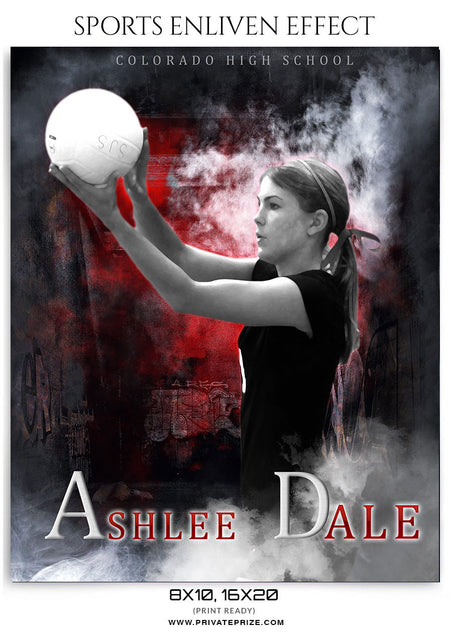 Ashlee Dale -Sports Enliven Effect - Photography Photoshop Template