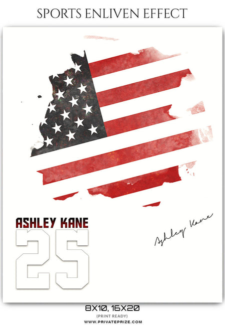 Ashley Kane - Softball Sports Enliven Effects Photoshop Template - Photography Photoshop Template