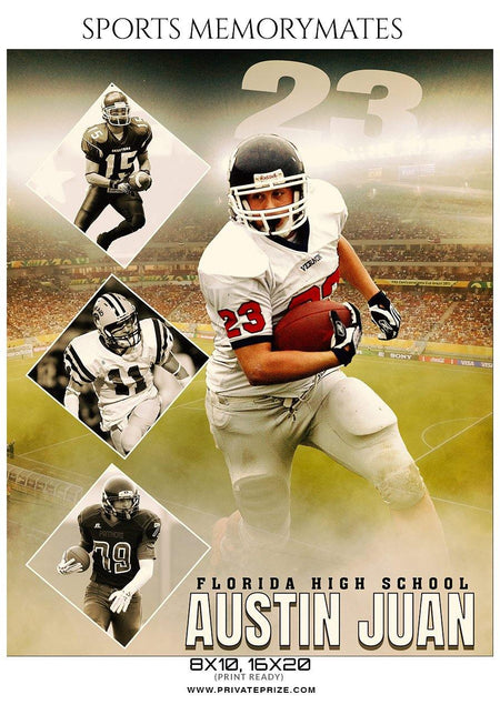 Austin Juan - Football Sports Memory Mates Photography Template - PrivatePrize - Photography Templates