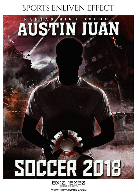 Austin Juan - Soccer Sports Enliven Effects Photography Template - Photography Photoshop Template