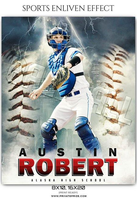 Austin Robert - Baseball Sports Enliven Effects Photography Template - PrivatePrize - Photography Templates