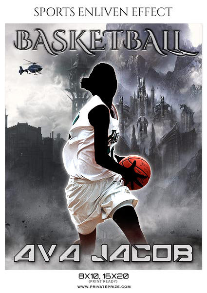 Ava Jacob - Basketball Sports Enliven Effects Photography Template - Photography Photoshop Template