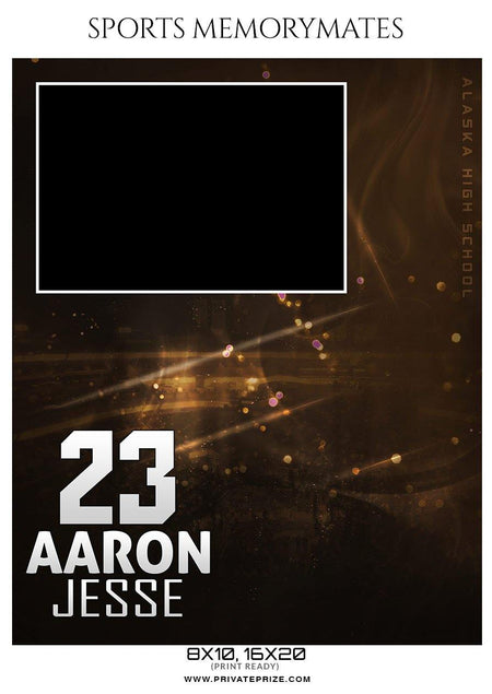 Aaron Jesse - Football Memory Mate Photoshop Template - PrivatePrize - Photography Templates
