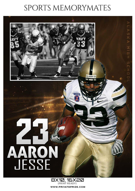 Aaron Jesse - Football Memory Mate Photoshop Template - PrivatePrize - Photography Templates