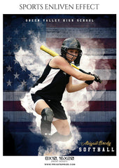 Abigail Brody - Softball Sports Enliven Effect Photography template