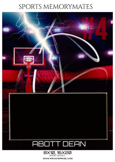Abott dean - Basketball Sports Memory Mates Photography Template - PrivatePrize - Photography Templates