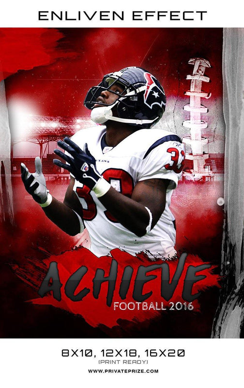 Achieve Football Sports Photography Template -  Enliven Effects - PrivatePrize - Photography Templates