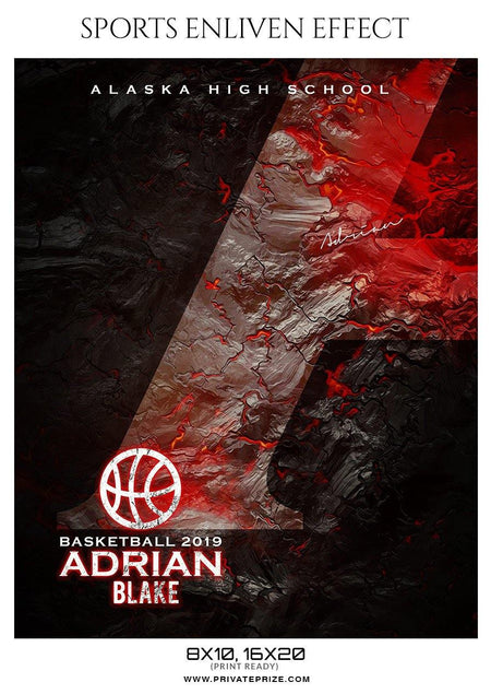 Adrian Blake - Basketball Sports Enliven Effect Photography Template - PrivatePrize - Photography Templates