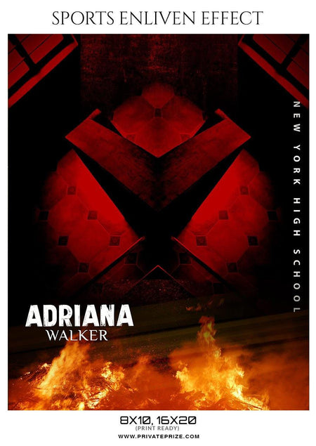 Adriana Walker - Softball Sports Enliven Effect Photography template - PrivatePrize - Photography Templates