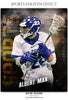 Albert Max- Lacrosse Sports Enliven Effects Photoshop Template - Photography Photoshop Template