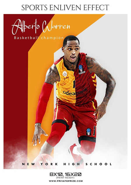 Alberto Warren - Basketball Sports Enliven Effect Photography Template - PrivatePrize - Photography Templates