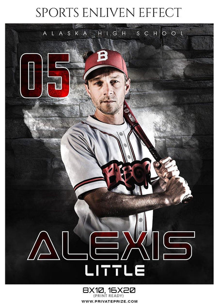 Alexis Little - Baseball Enliven Effect - PrivatePrize - Photography Templates