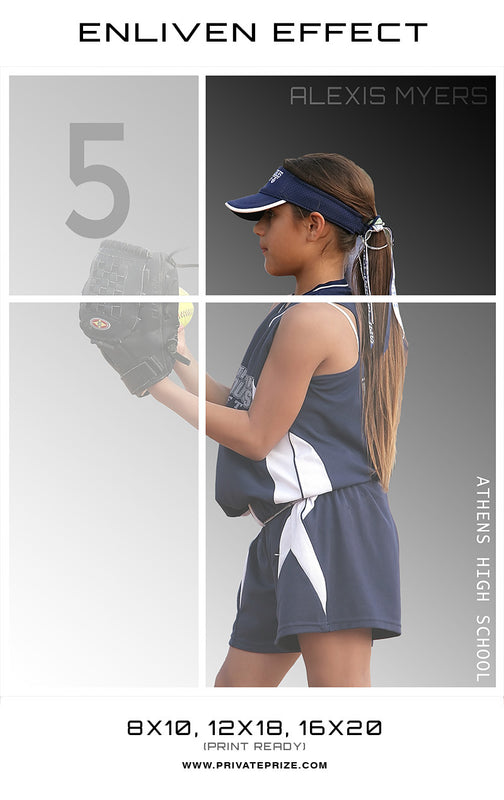 Alexis Athens High School Sports Template -  Enliven Effects - Photography Photoshop Template
