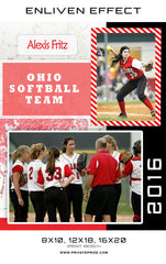 Alexis Ohio Softball Team - Sports Memory Mate Photoshop Template