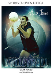 Alissa Josiah Volleyball American High School Sports Template - Enliven Effects