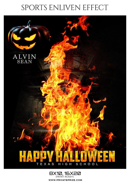 Alvin Sean - Football Halloween Template -  Enliven Effects - PrivatePrize - Photography Templates