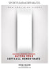 Alyssa Evan - Softball SPORTS MEMORY MATE - PrivatePrize - Photography Templates