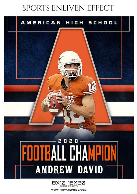 Andrew David - Football Sports Enliven Effect Photography Template - PrivatePrize - Photography Templates