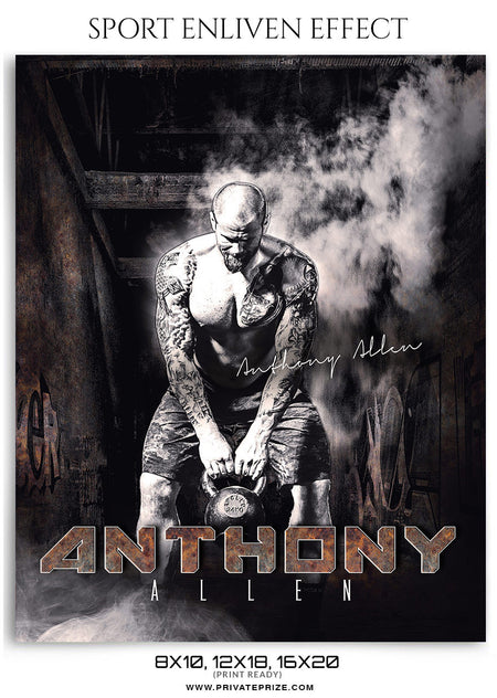 Anthony Get Ripped-Fitness Mantra- Enliven Effects - Photography Photoshop Template