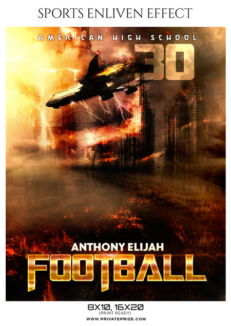 Anthony Elijah - Football Sports Enliven Effect Photography Template - PrivatePrize - Photography Templates