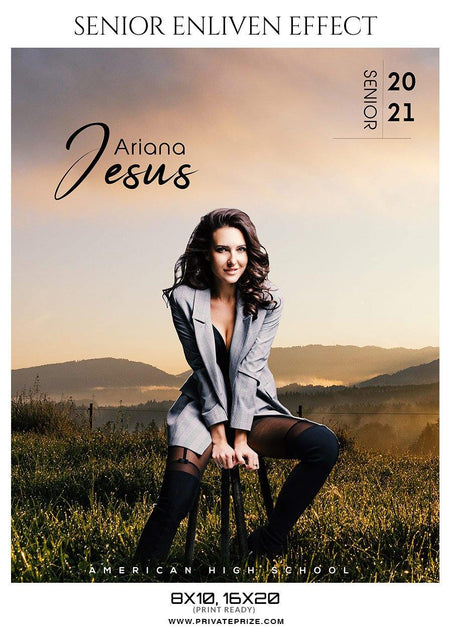 Ariana Jesus - Senior Enliven Effect Photography Template - PrivatePrize - Photography Templates