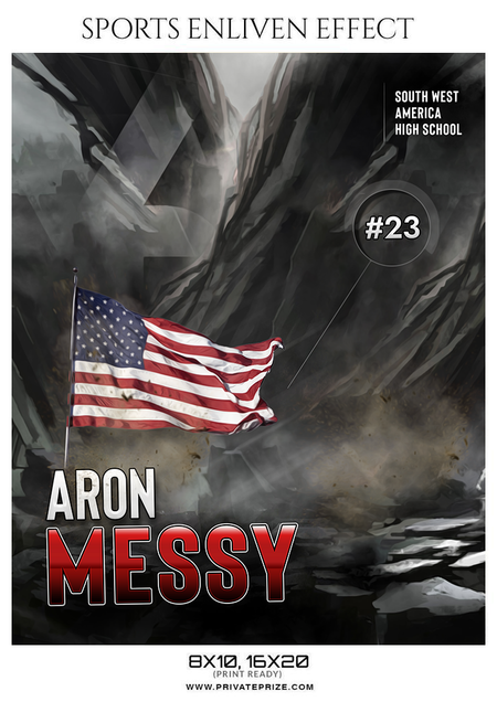 Aron Messy Football Sports Photography Photoshop Template
