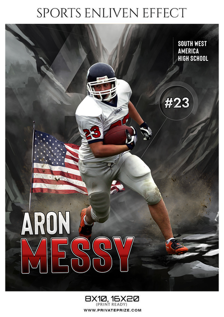 Aron Messy Football Sports Photography Photoshop Template