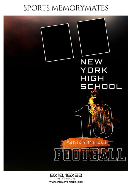 Ashton Marcus - Football Memory Mate Photoshop Template - PrivatePrize - Photography Templates