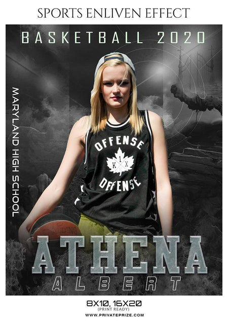 Athena Albert - Basketball Sports Enliven Effect Photography Template - PrivatePrize - Photography Templates