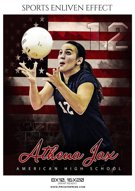 Athena Jax - VOLLEY BALL ENLIVEN EFFECT - PrivatePrize - Photography Templates