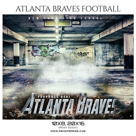 Atlanta Braves Football - Sports Theme Sports Photography Template - PrivatePrize - Photography Templates