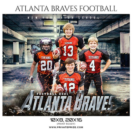 Atlanta Braves Football - Sports Theme Sports Photography Template - PrivatePrize - Photography Templates