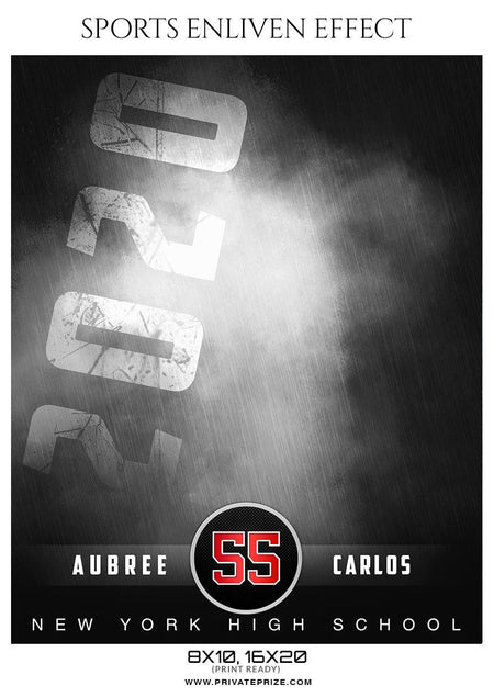 Aubree Carlos - Softball Sports Enliven Effect Photography template - PrivatePrize - Photography Templates