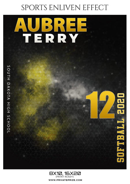 Aubree Terry - Softball Sports Enliven Effect Photography template - PrivatePrize - Photography Templates