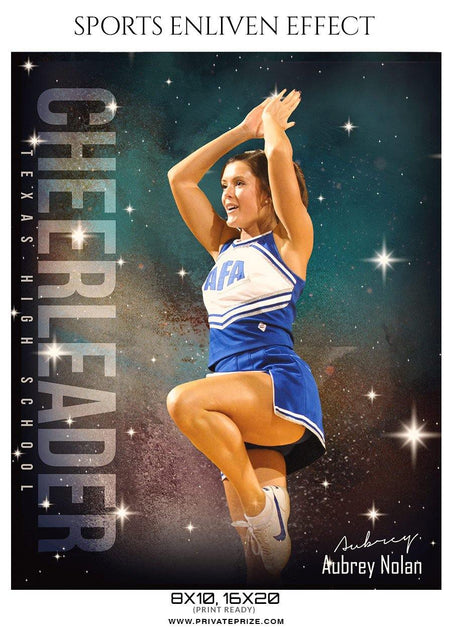 Aubrey Nolan - Cheerleader Sports Photography Template - PrivatePrize - Photography Templates