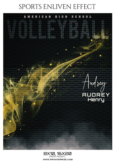 Audrey Henry -  VolleyBall Sports Enliven Effects Photography Template - PrivatePrize - Photography Templates