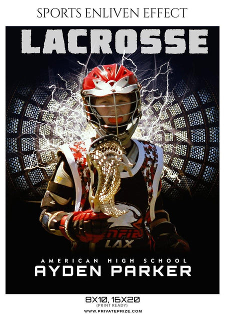 Ayden Parker - Lacrosse Sports Enliven Effects Photography Template - PrivatePrize - Photography Templates