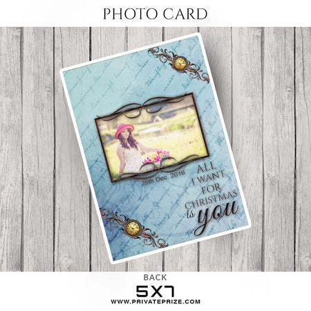 All I want-Photocard - Photography Photoshop Template