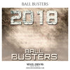 Ball Busters - Football Themed Sports Photography Template - Photography Photoshop Template