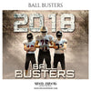 Ball Busters - Football Themed Sports Photography Template - Photography Photoshop Template