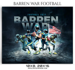 Barren War Themed Sports Photography Template