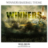 Winners - Baseball Themed Sports Photography Template - Photography Photoshop Template