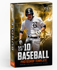 September Baseball Bundle Photography Photoshop Template