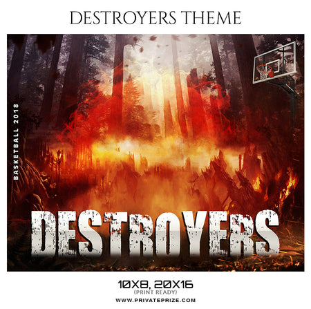 Basketball Destroyer Theme Sports Photography Template