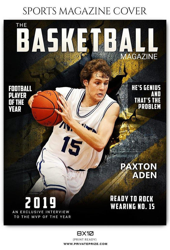 Basketball - Sports Photography Magazine Cover templates - PrivatePrize - Photography Templates