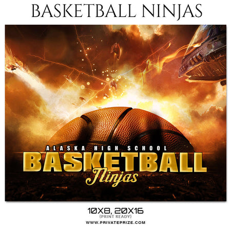Basketball Ninjas Theme Sports Photography Template