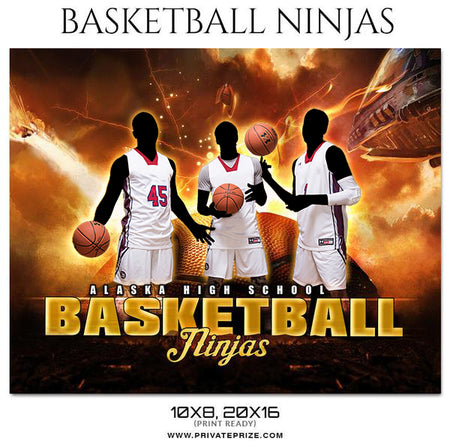 Basketball Ninjas Theme Sports Photography Template