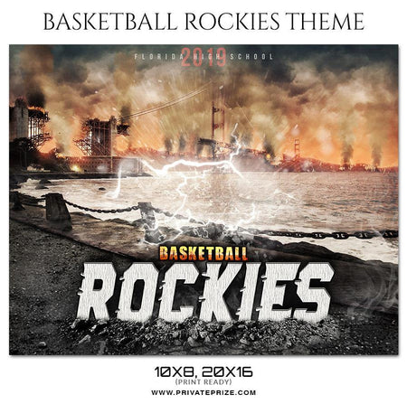 Basketball Rockies - Basketball Theme Sports Photography Template - PrivatePrize - Photography Templates