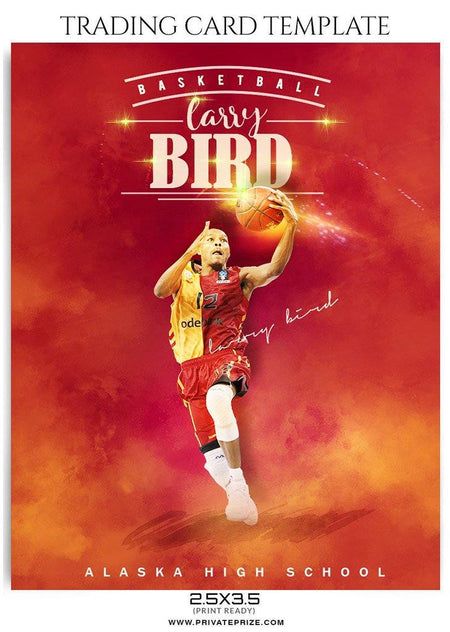 Basketball Sports Trading Card Photoshop Template - PrivatePrize - Photography Templates